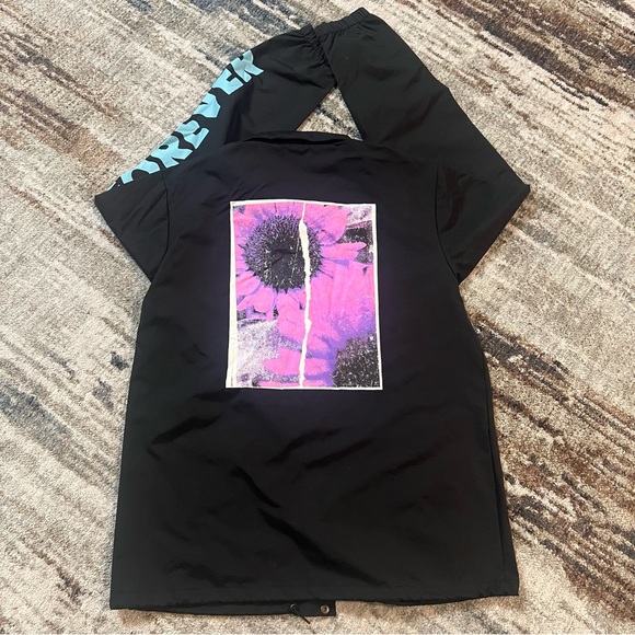 NEW Forever SunFlower Black Coach Jacket - Picture 6 of 8